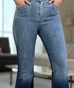 شلوار بوت کات سرمه ای رادو سفید