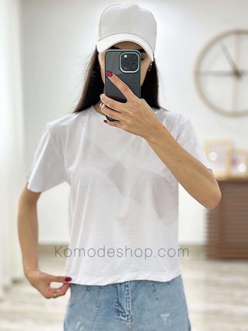 تیشرت کراپ قد 52 ساده