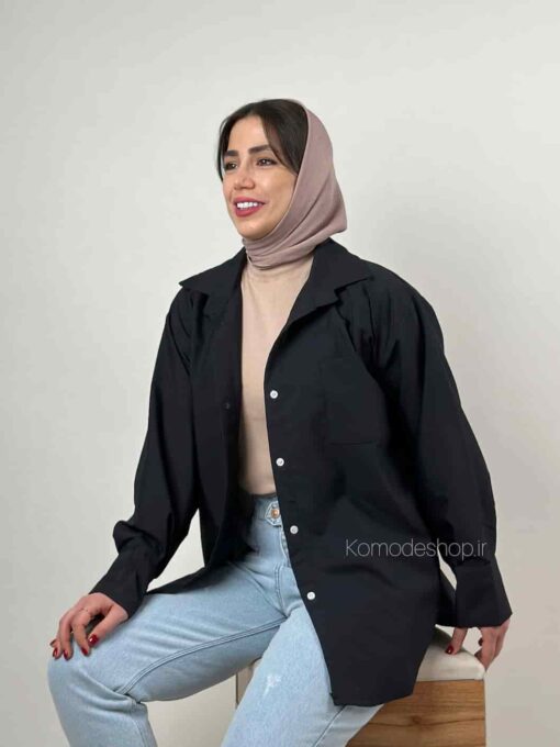 شومیز مانتویی بیسیک درنا - Image 9