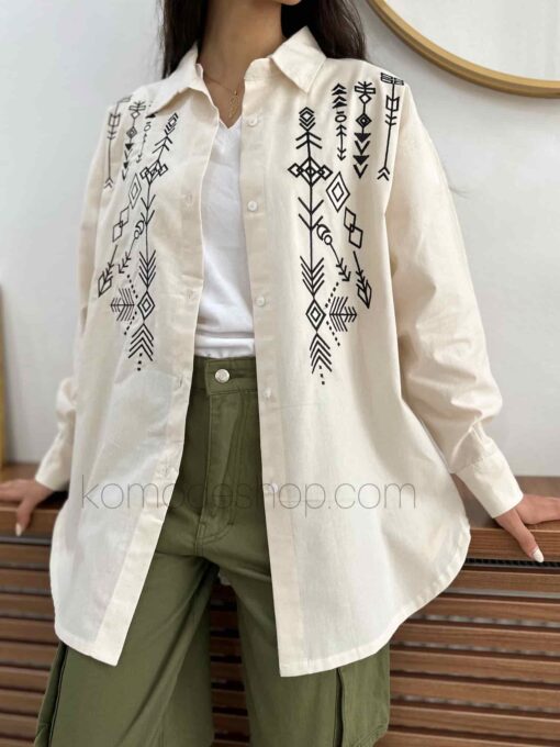 شومیز نچرال گلدوزی باستانی - Image 2