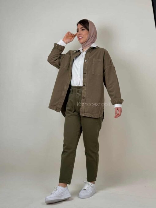 شومیز مانتویی kz کتان - Image 20