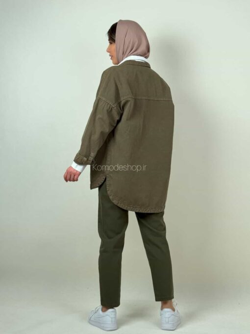 شومیز مانتویی kz کتان - Image 12
