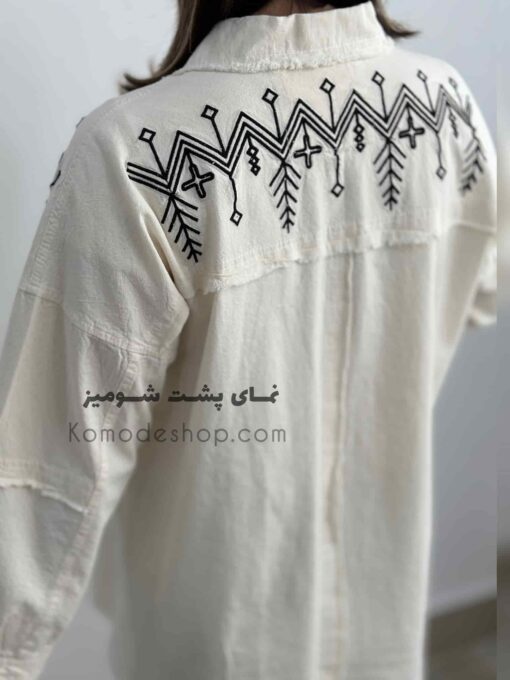 شومیز سرشانه گلدوزی باستانی - Image 7