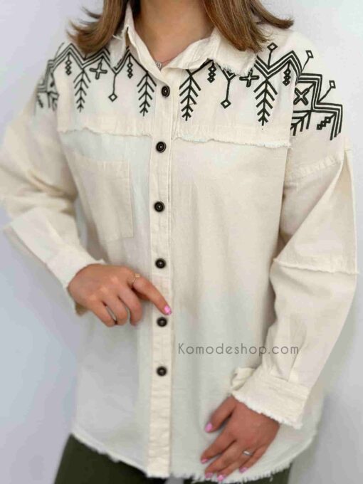 شومیز سرشانه گلدوزی باستانی - Image 2