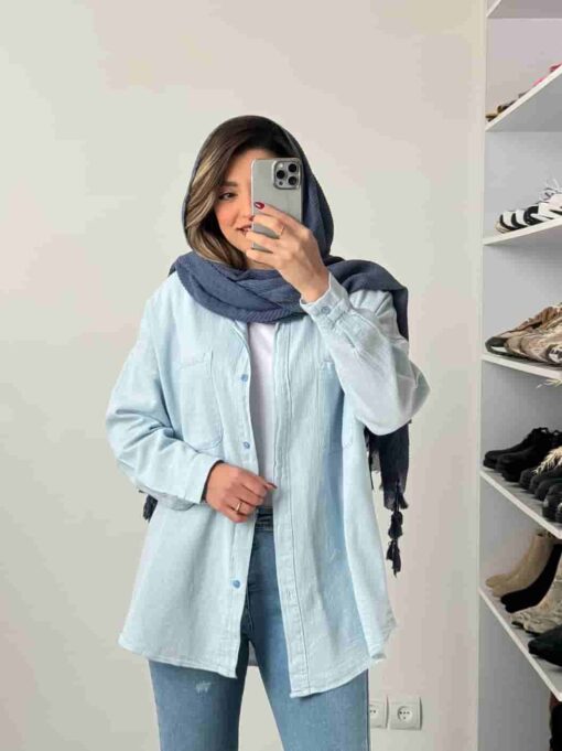 شومیز مانتویی کنفی منگو (پنج رنگ)