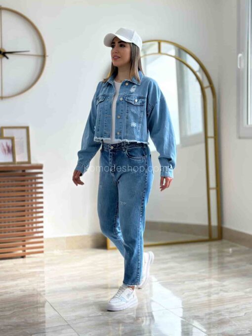 کت جین کراپ پایین ریش ریزور - Image 3