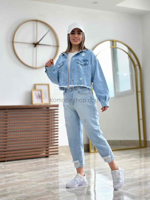 کت جین کراپ پایین ریش ریزور - Image 5