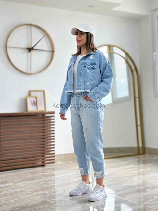 کت جین کراپ پایین ریش ریزور - Image 4