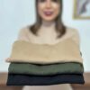 بلوز یقه سه سانت کشباف کبریتی