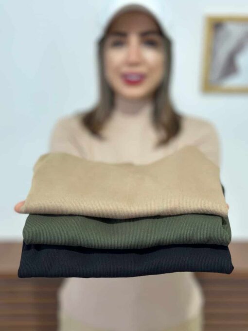 بلوز یقه سه سانت کشباف کبریتی