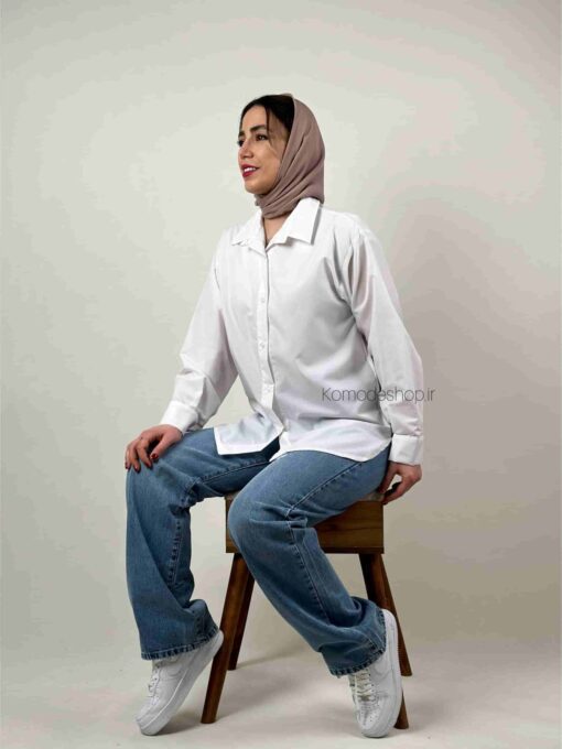 شومیز سفید داکرون - Image 3