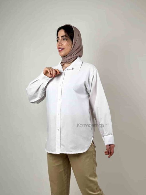 شومیز سفید داکرون - Image 4