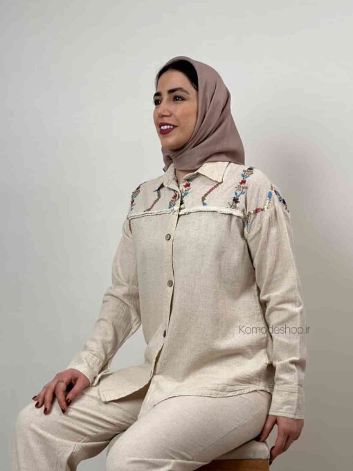 شومیز سوزن دوزی مرجان - Image 4
