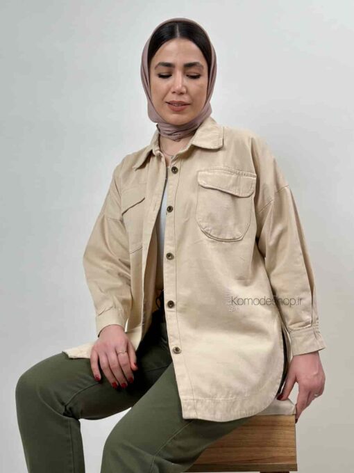 شومیز کتان پاکتی - Image 10
