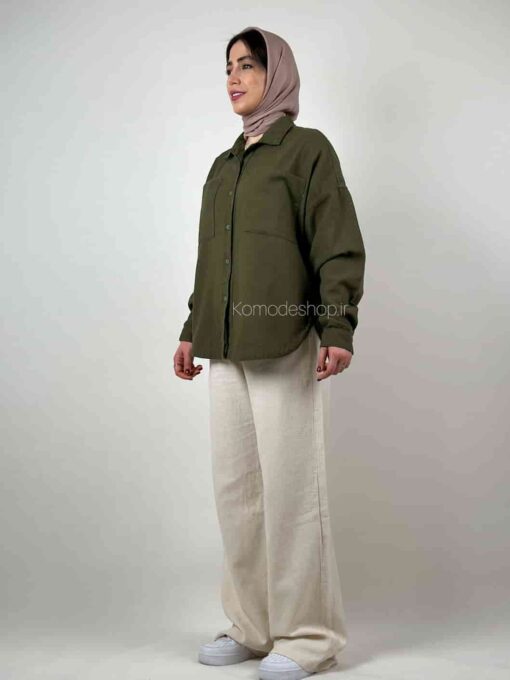 شومیز مانتویی کنفی منگو (پنج رنگ) - Image 3