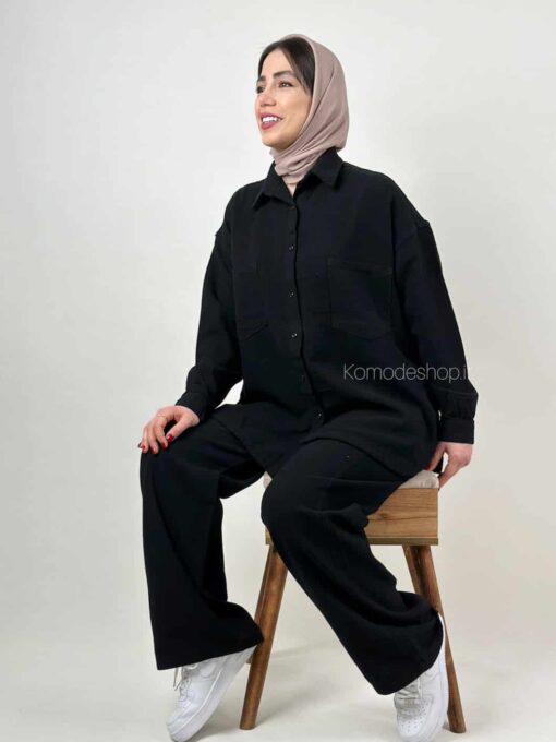 شومیز مانتویی کنفی منگو (پنج رنگ) - Image 12