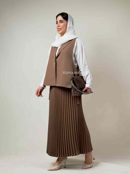 ست جلیقه دامن پلیسه نگاه - Image 8