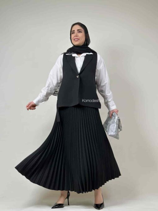 ست جلیقه دامن پلیسه نگاه - Image 16