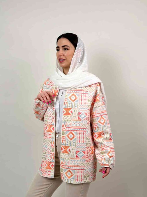 مانتو کتی لینن کوک دوزی خاتون - Image 12