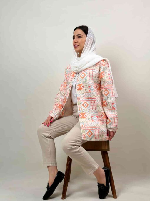 مانتو کتی لینن کوک دوزی خاتون - Image 10