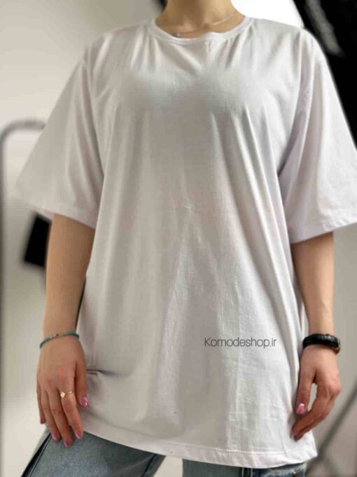 تیشرت لانگ قد 80 ساده - Image 6