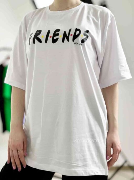تیشرت لانگ friends قد هشتاد - Image 3