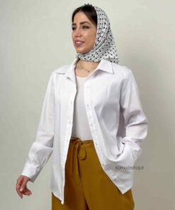 شومیز سفید پوپلین