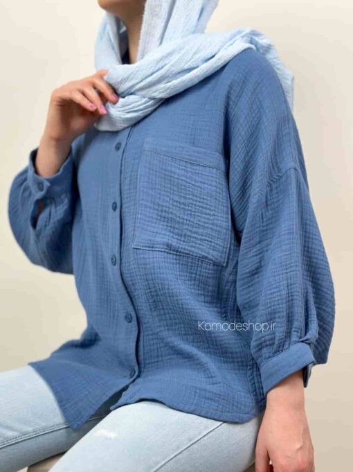 شومیز مانتویی دبل فیس هلن - Image 15