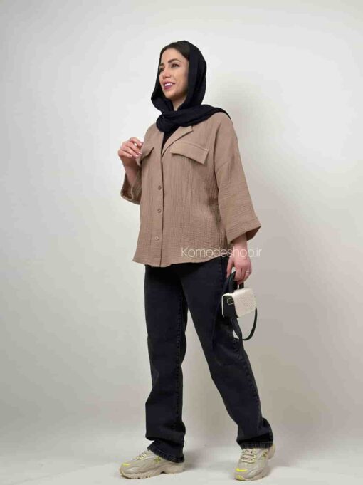 شومیز دبل فیس یقه انگلیسی - Image 15