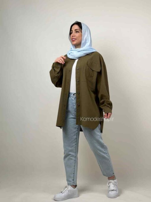 شومیز مانتویی قد بلند لارا - Image 13
