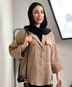 شومیز دبل فیس یقه انگلیسی