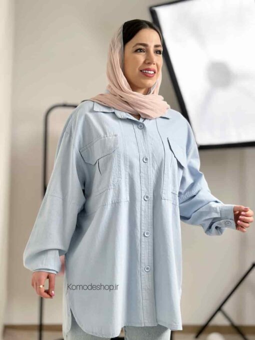 شومیز مانتویی قد بلند لارا - Image 18