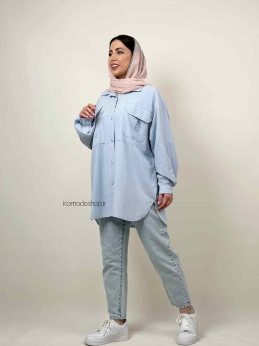 شومیز مانتویی قد بلند لارا - Image 17