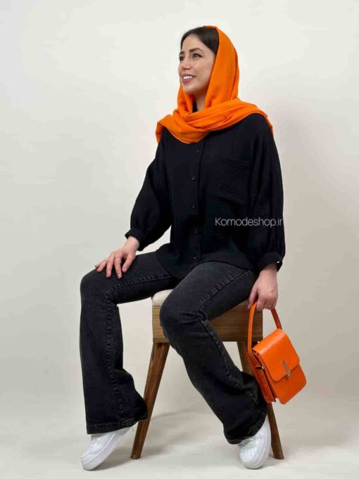 شومیز مانتویی دبل فیس هلن - Image 5