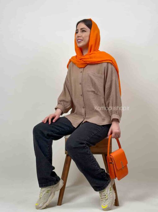 شومیز مانتویی دبل فیس هلن - Image 11