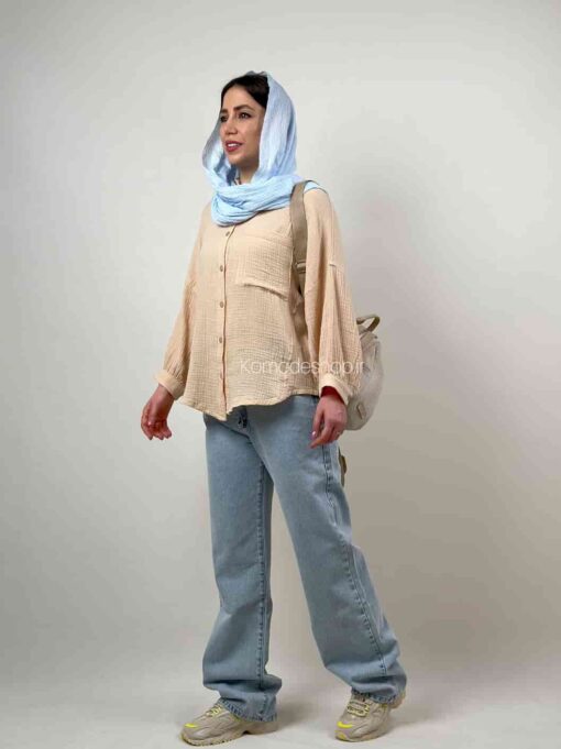 شومیز مانتویی دبل فیس هلن - Image 18