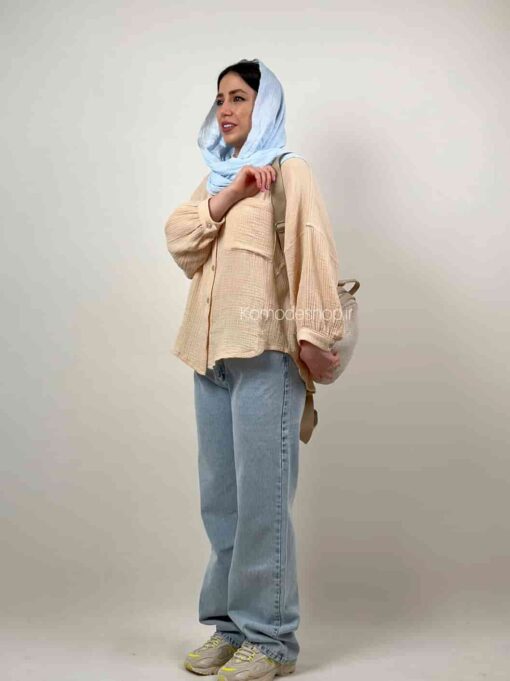 شومیز مانتویی دبل فیس هلن - Image 7
