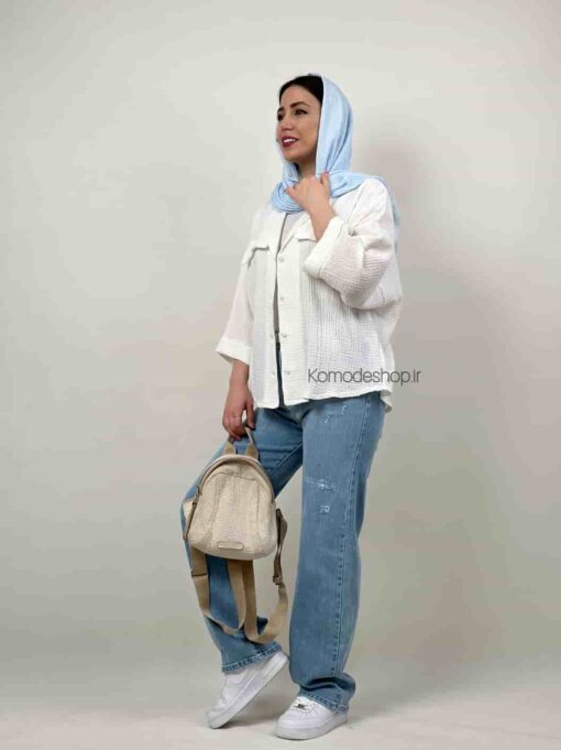شومیز دبل فیس یقه انگلیسی - Image 6