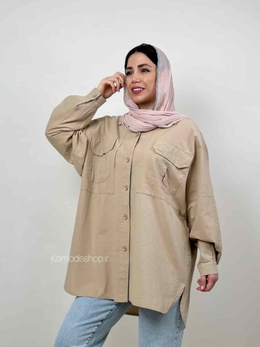 شومیز مانتویی قد بلند لارا - Image 6