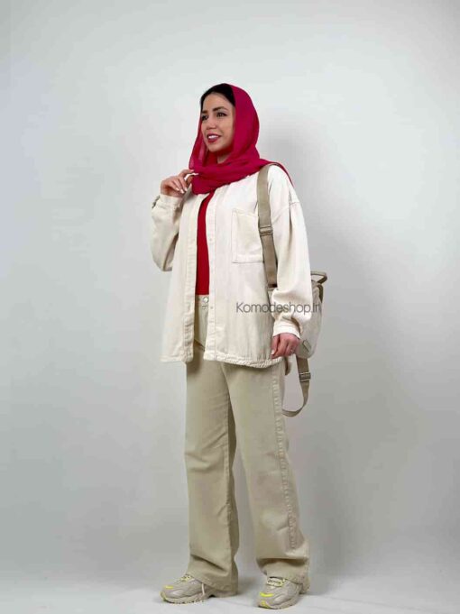 شومیز مانتویی کتان کاغذی مایا - Image 11