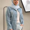 کت جین کاغذی آستین حصیری بالنسیاگا