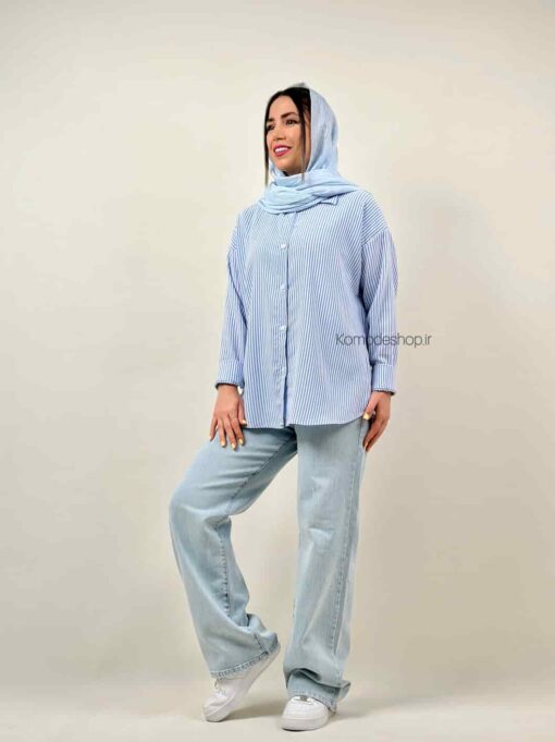 شومیز بیسیک راه راه رامونا - Image 3