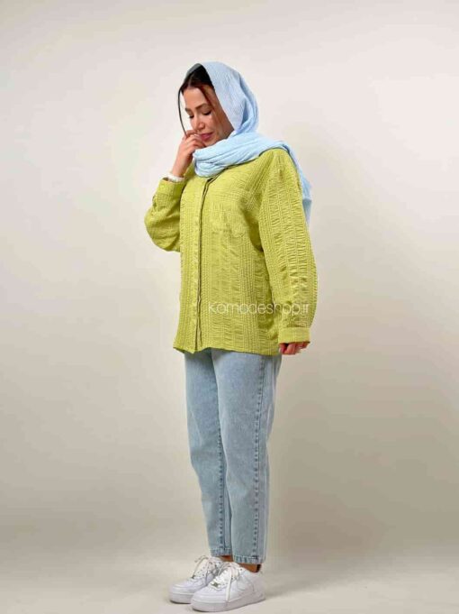شومیز حصیری پفکی کوک دوزی سوزان - Image 7