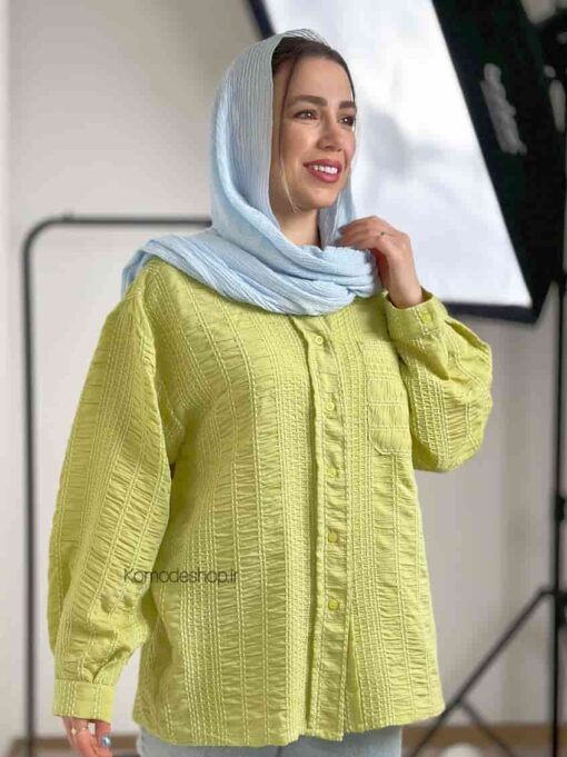 شومیز حصیری پفکی کوک دوزی سوزان - Image 11