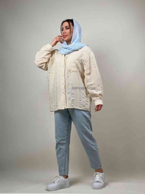 شومیز حصیری پفکی کوک دوزی سوزان - Image 10