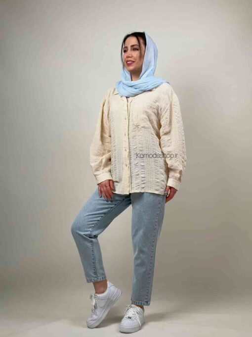 شومیز حصیری پفکی کوک دوزی سوزان - Image 16