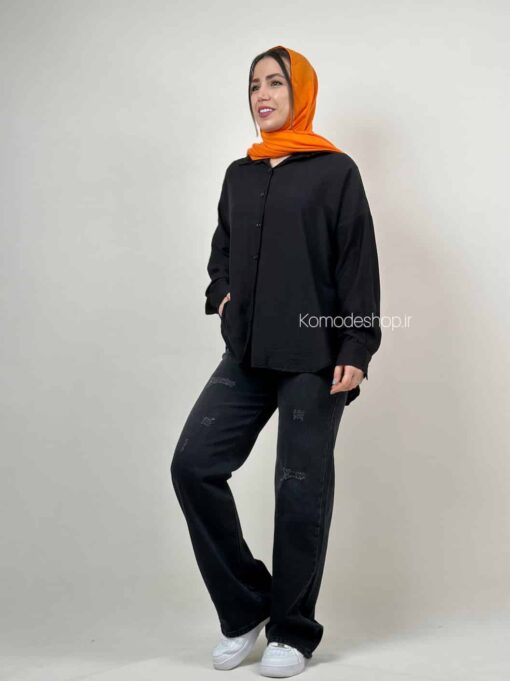 شومیز بیسیک cool (سفید و مشکی) - Image 7