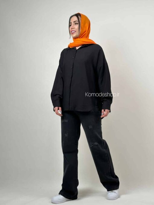 شومیز بیسیک cool (سفید و مشکی) - Image 4