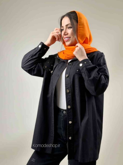 شومیز مانتویی پوپلین دارکو - Image 3