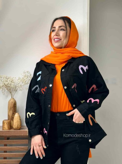 کت جین گلدوزی جی جی - Image 6